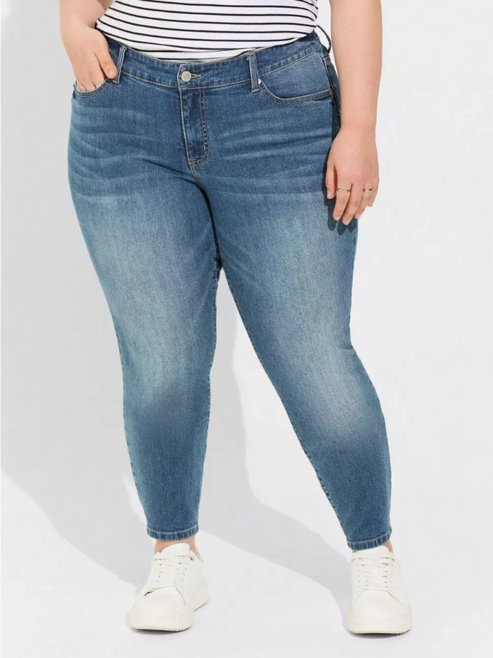 Torrid Plus Size Perfect Skinny Ankle Vintage Stretch Mid-Rise Jeans Pants